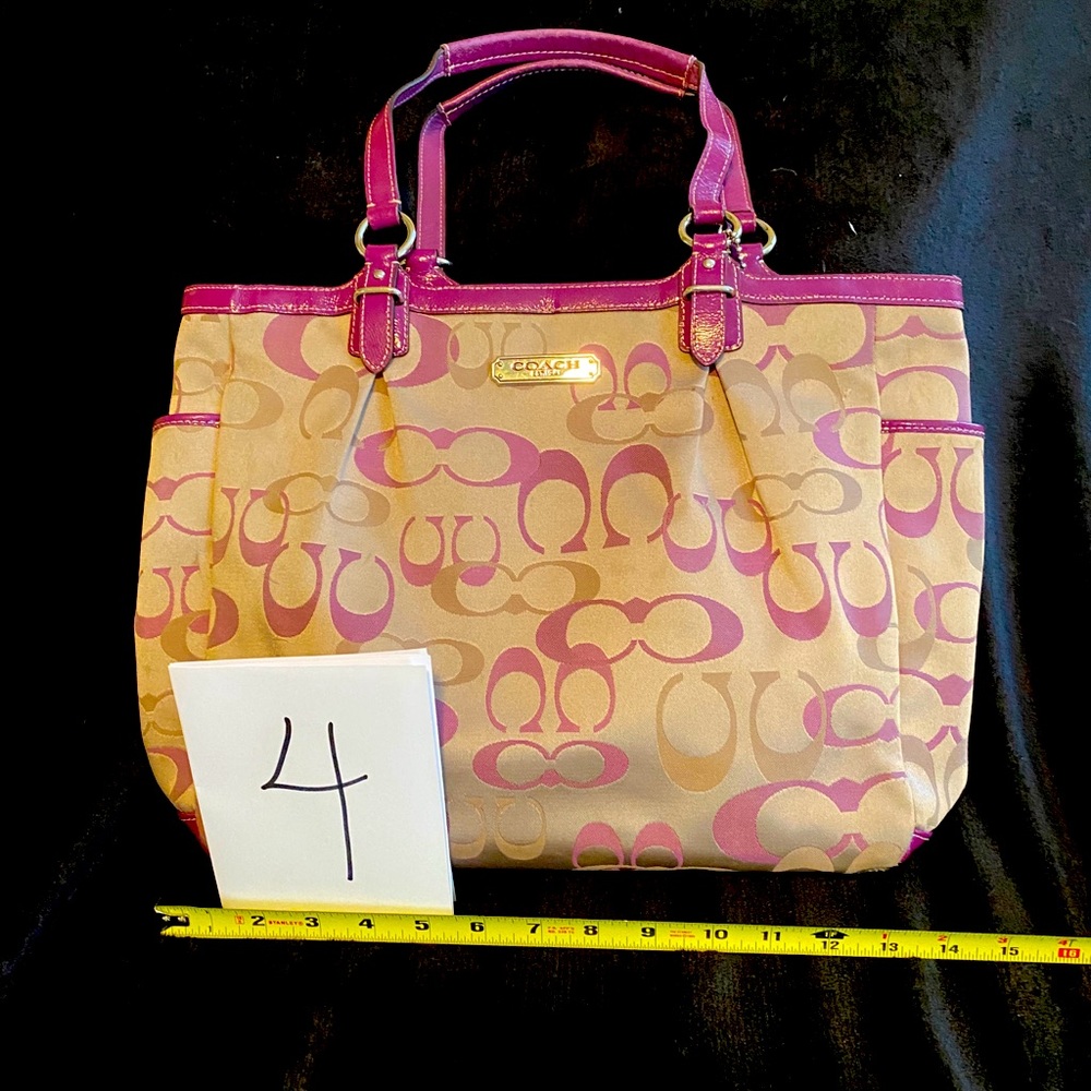 Purple and Cream signature tote